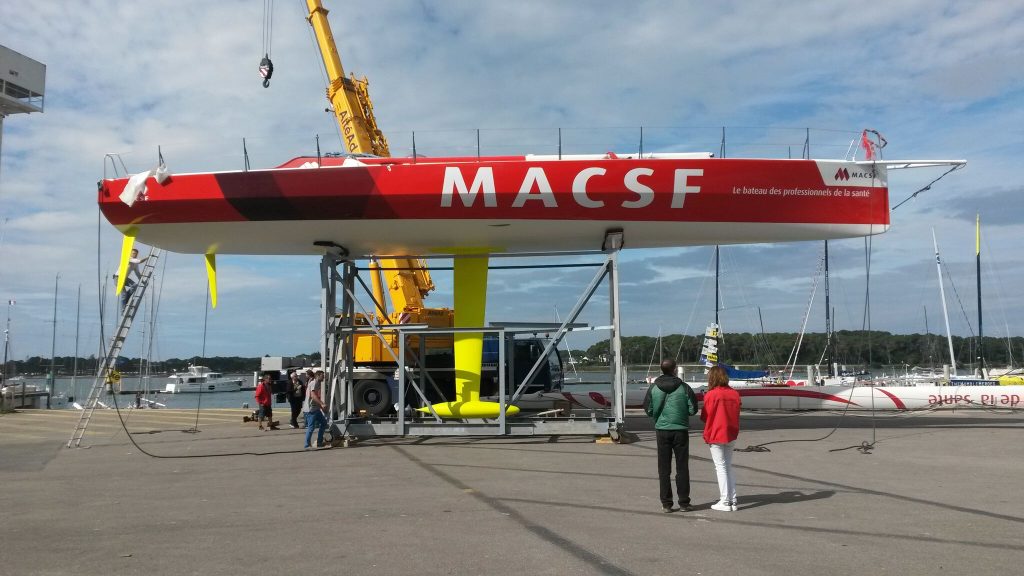Le chantier naval 11 Le navire Imoca MACSF de Bertrand de Broc