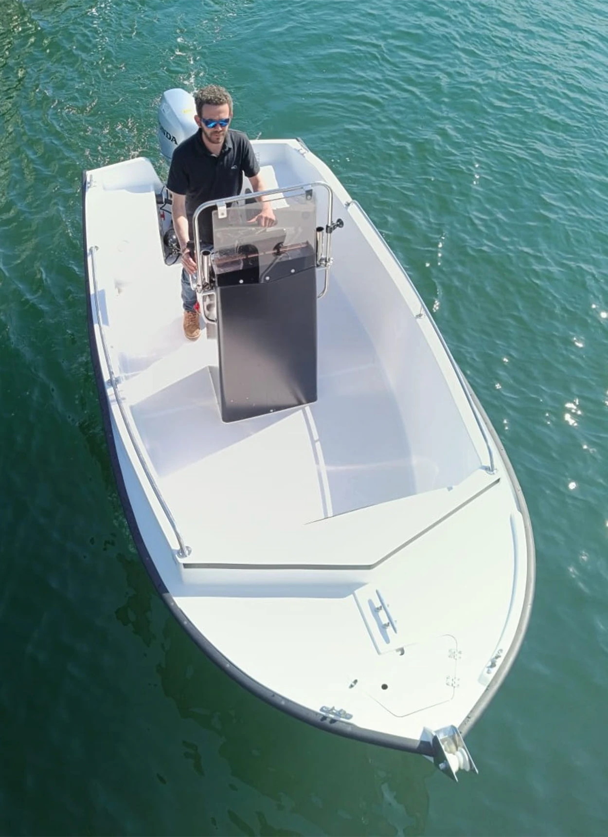 Le pont du Jabadao, avec sa console centrale.